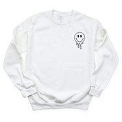 Living My Best Home School Life - Melty Smiley (pf & b) - BASIC Fleece Little Mama Shirt Shop LLC