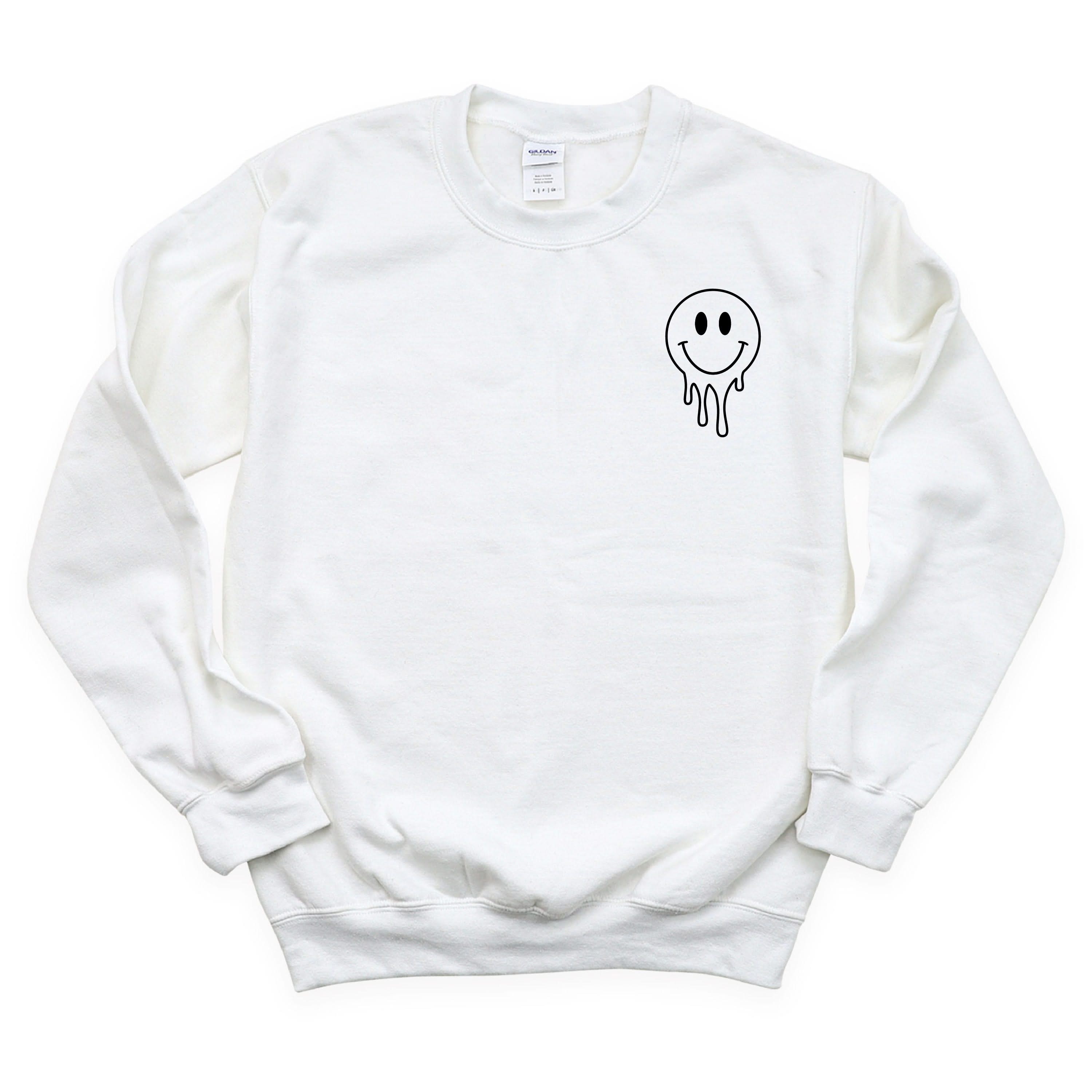 Living My Best Home School Life - Melty Smiley (pf & b) - BASIC Fleece Little Mama Shirt Shop LLC