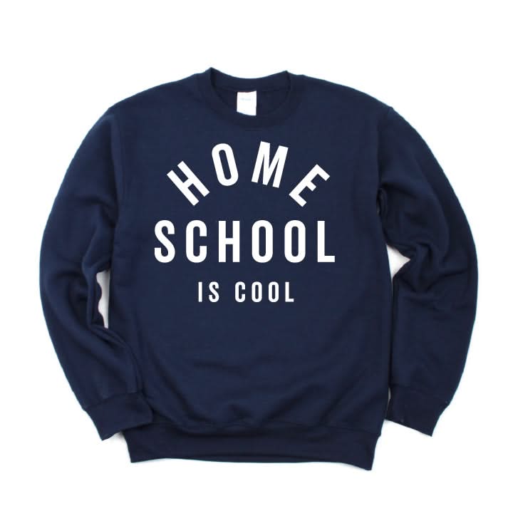 Home School Is Cool  - BASIC Fleece Little Mama Shirt Shop LLC