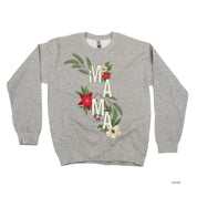 Christmas Floral Mama - BASIC Fleece Little Mama Shirt Shop LLC