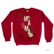 Christmas Floral Mama - BASIC Fleece Little Mama Shirt Shop LLC