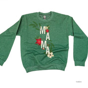 Christmas Floral Mama - BASIC Fleece Little Mama Shirt Shop LLC