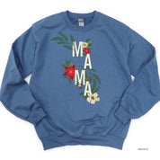 Christmas Floral Mama - BASIC Fleece Little Mama Shirt Shop LLC