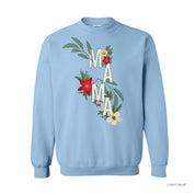 Christmas Floral Mama - BASIC Fleece Little Mama Shirt Shop LLC