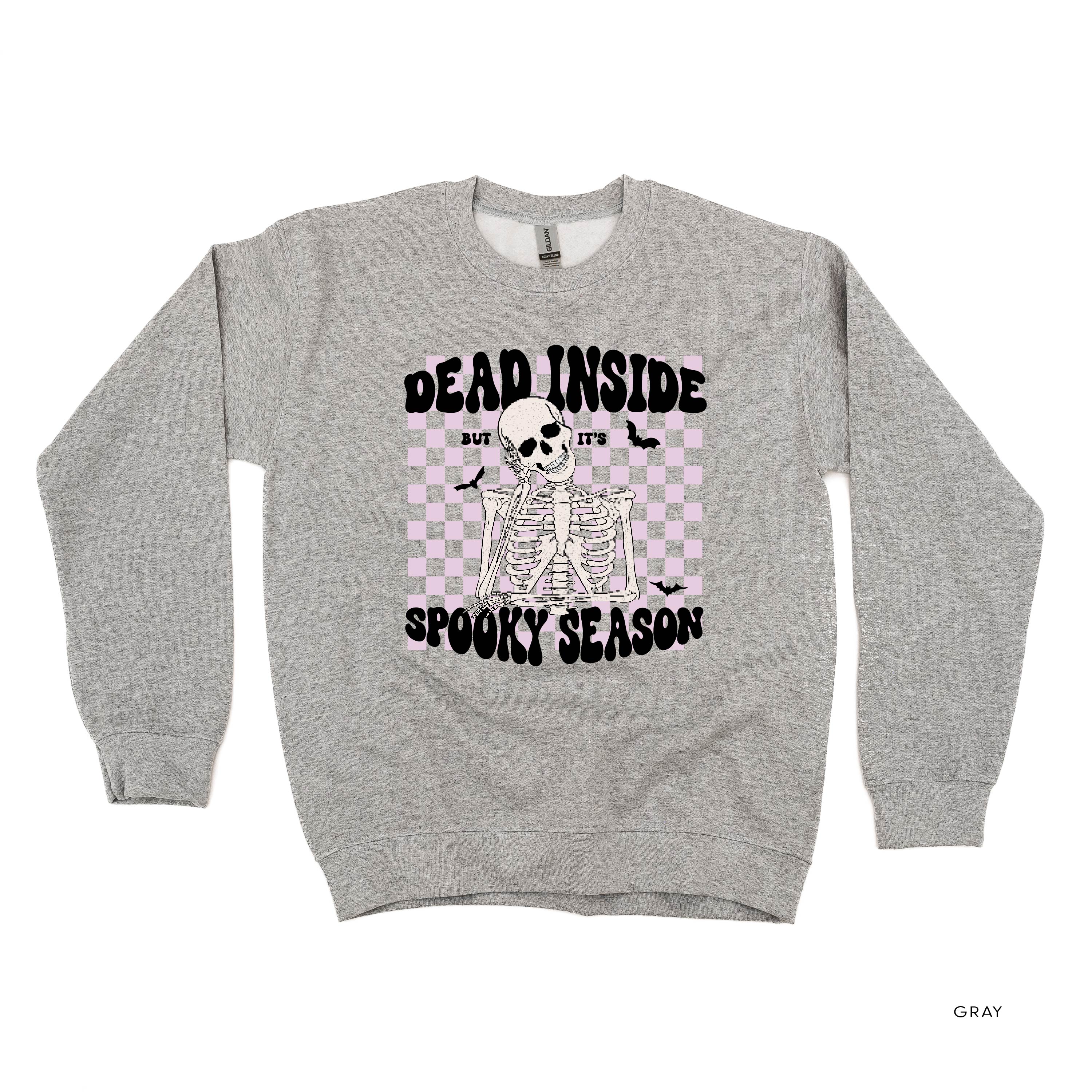 Dead Inside But It's Spooky Season - Basic Fleece Crewneck Little Mama Shirt Shop LLC