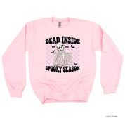 Dead Inside But It's Spooky Season - Basic Fleece Crewneck Little Mama Shirt Shop LLC
