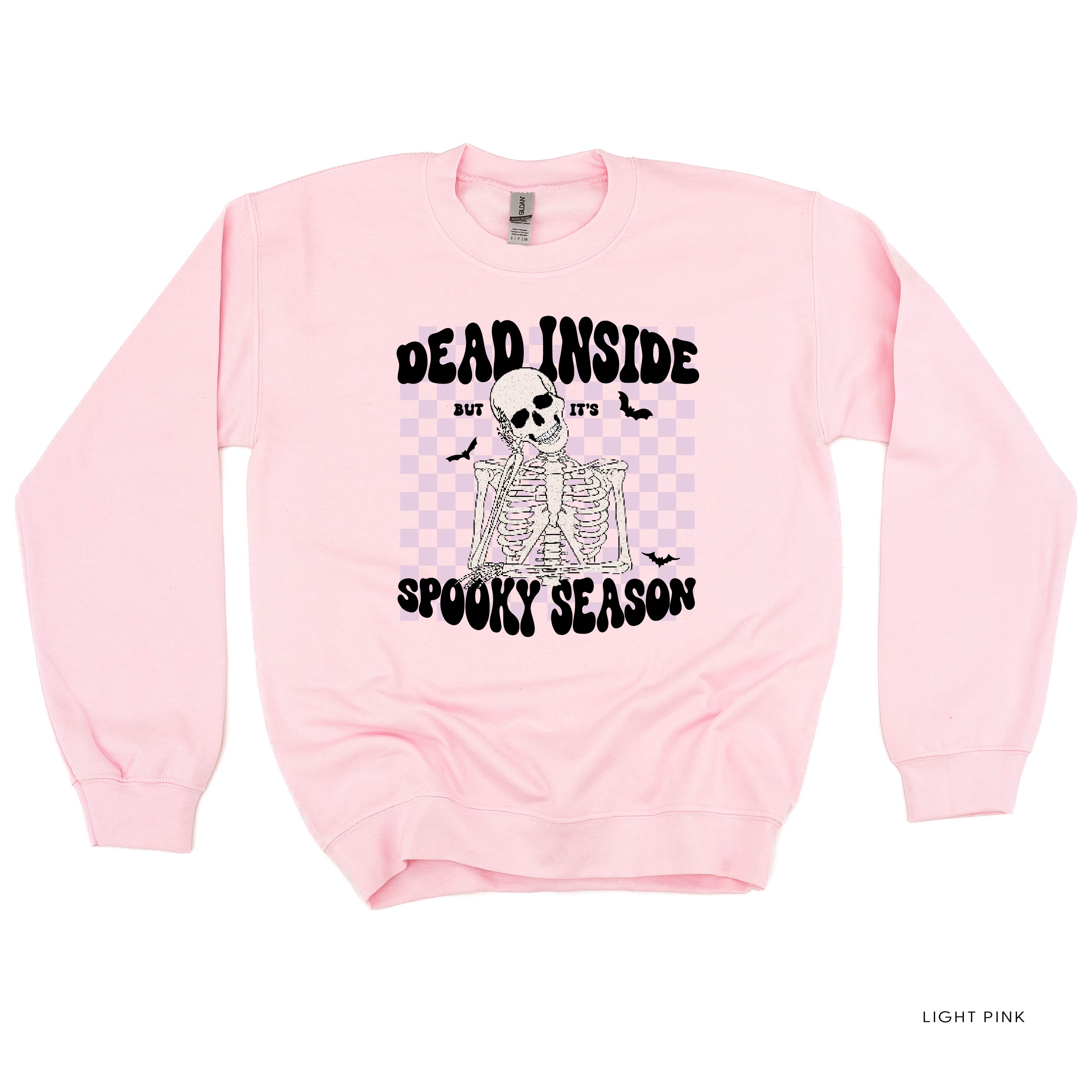 Dead Inside But It's Spooky Season - Basic Fleece Crewneck Little Mama Shirt Shop LLC