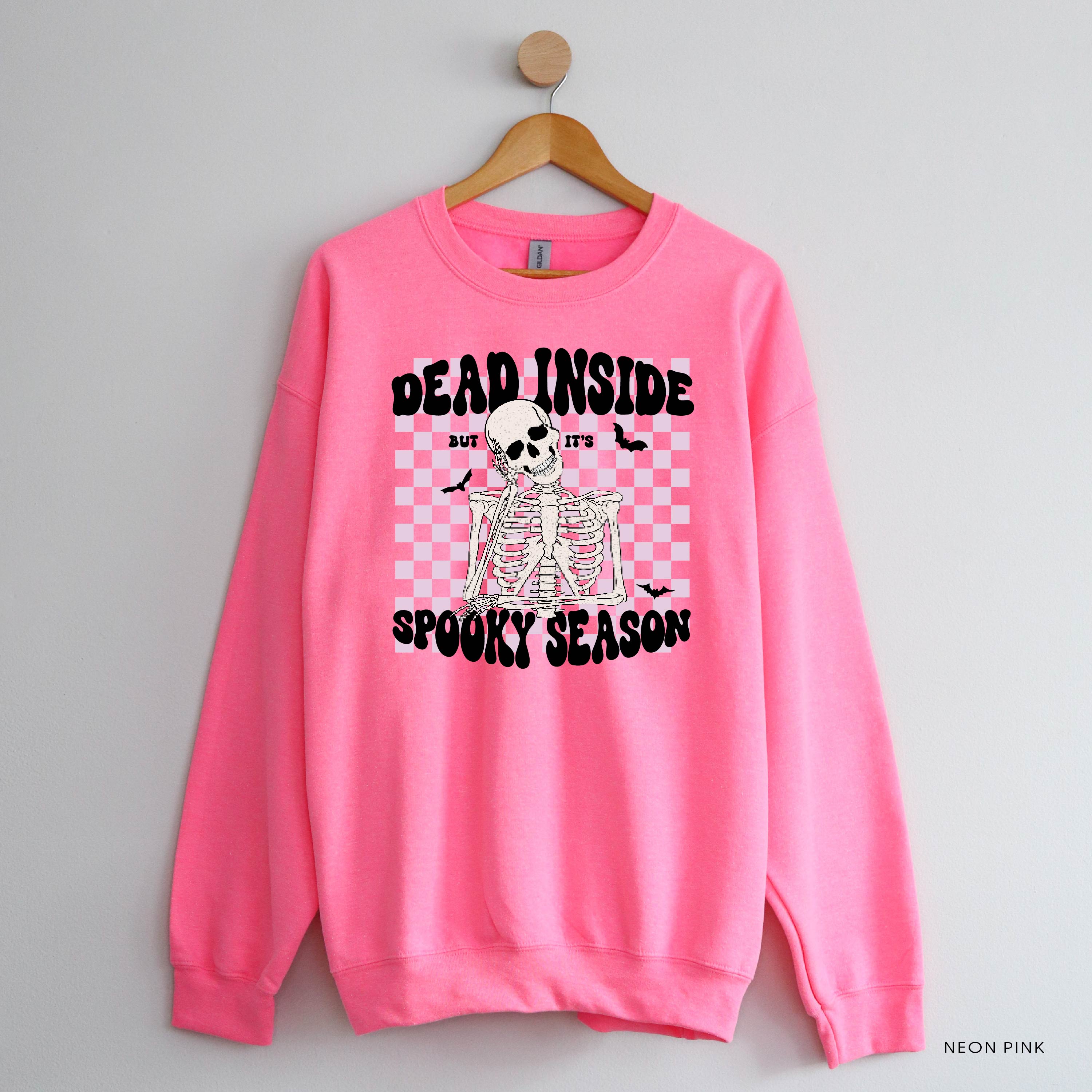 Dead Inside But It's Spooky Season - Basic Fleece Crewneck Little Mama Shirt Shop LLC
