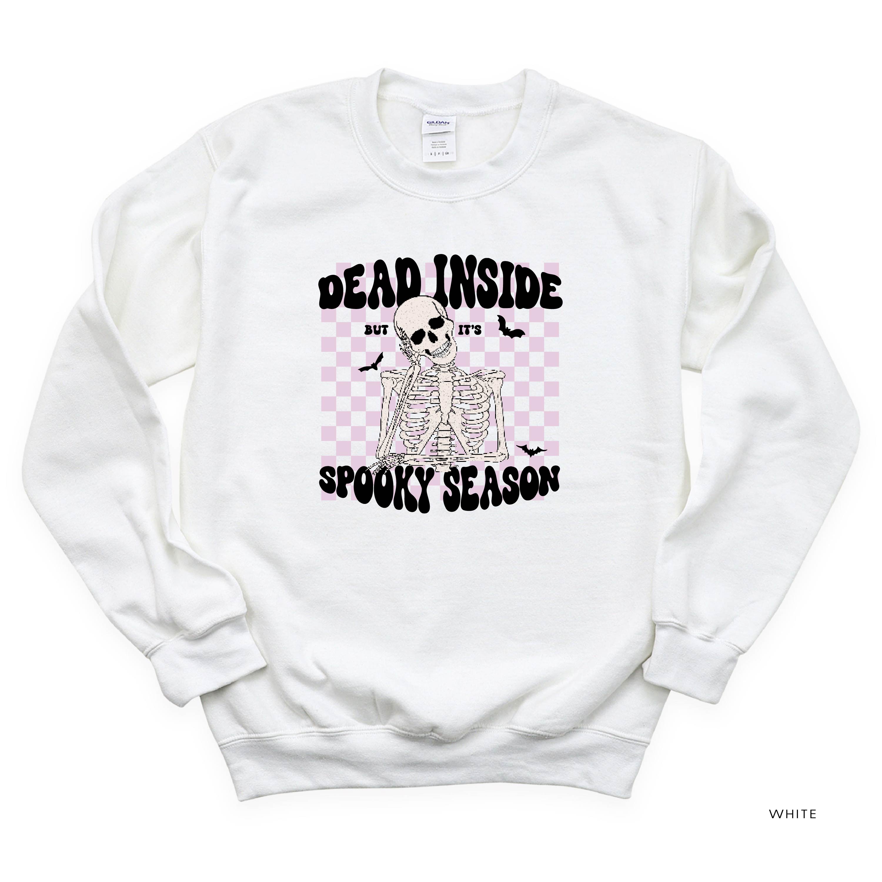 Dead Inside But It's Spooky Season - Basic Fleece Crewneck Little Mama Shirt Shop LLC