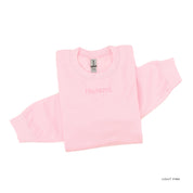 Embroidered Tone on Tone BASIC Fleece - THANKFUL embroidered front with printed SO MUCH TO BE THANKFUL FOR back Little Mama Shirt Shop LLC