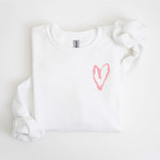 Big Heart - Teach Them Love Them Watch Them Grow (pf&b) - White BASIC Fleece Little Mama Shirt Shop LLC