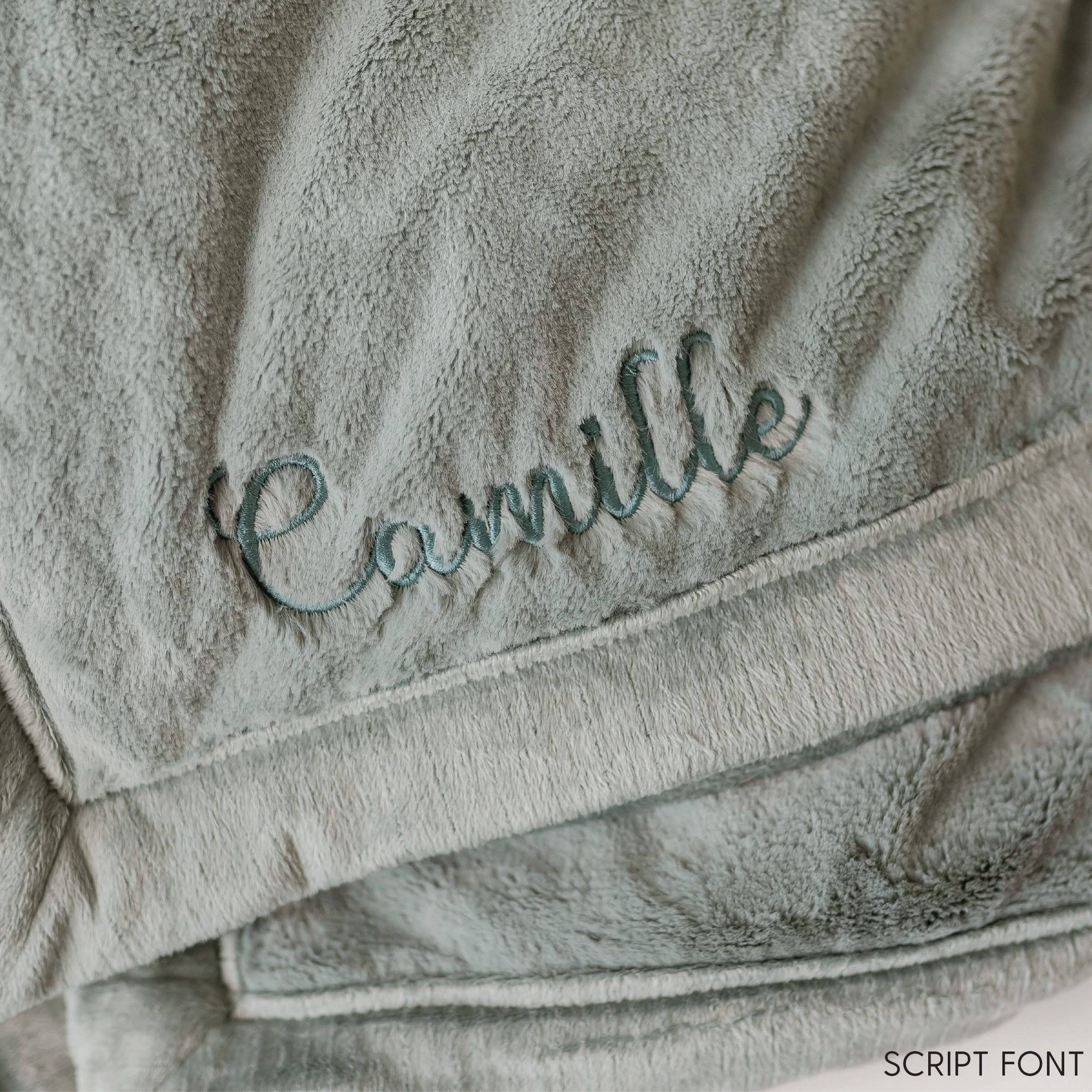 Child Lush Saranoni® Blanket – Personalized Embroidered Name | LMSS® Exclusive Little Mama Shirt Shop LLC