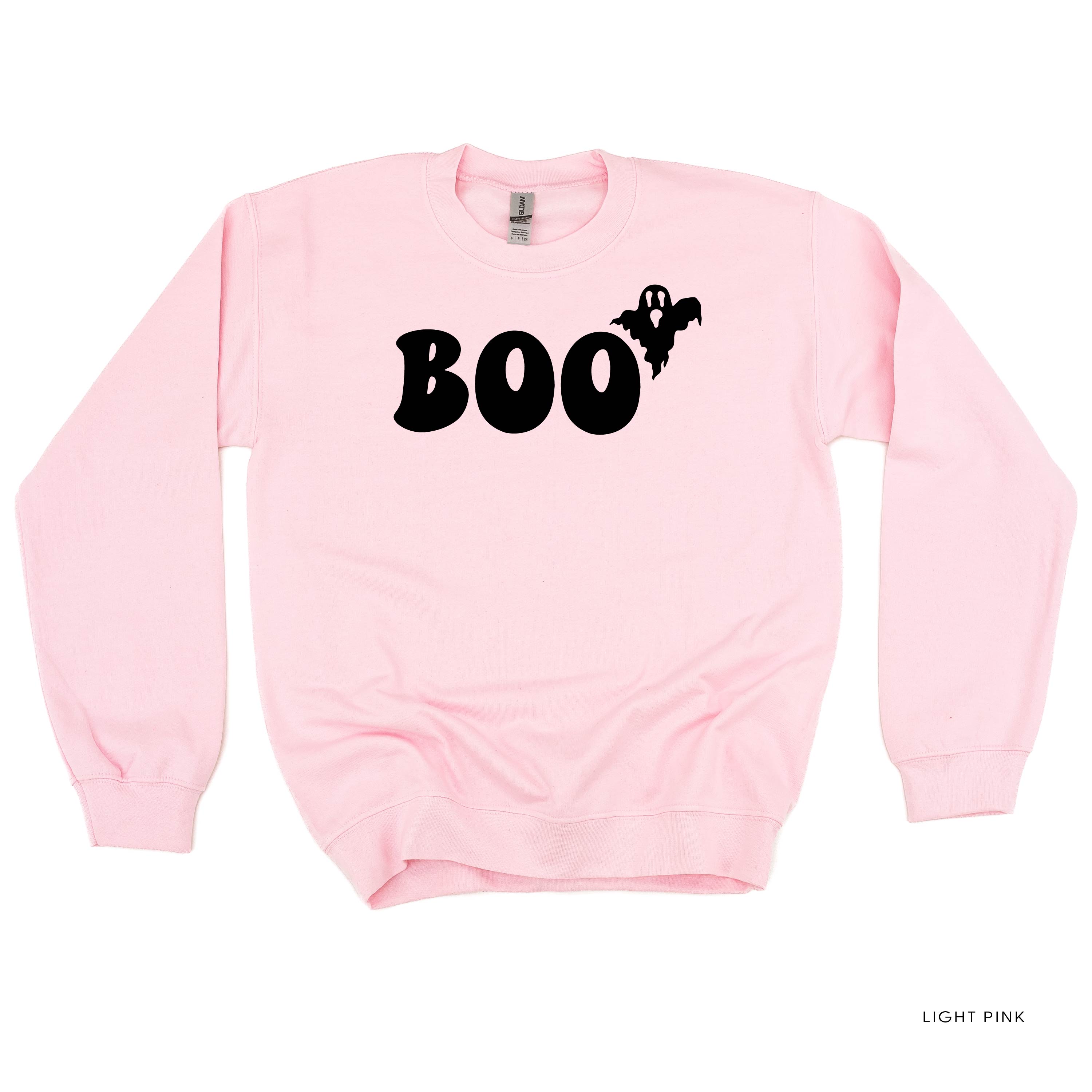 BOO (Ghost) - Basic Fleece Crewneck Little Mama Shirt Shop LLC