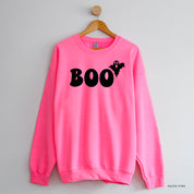 BOO (Ghost) - Basic Fleece Crewneck Little Mama Shirt Shop LLC