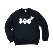 BOO (Ghost) - Basic Fleece Crewneck Little Mama Shirt Shop LLC