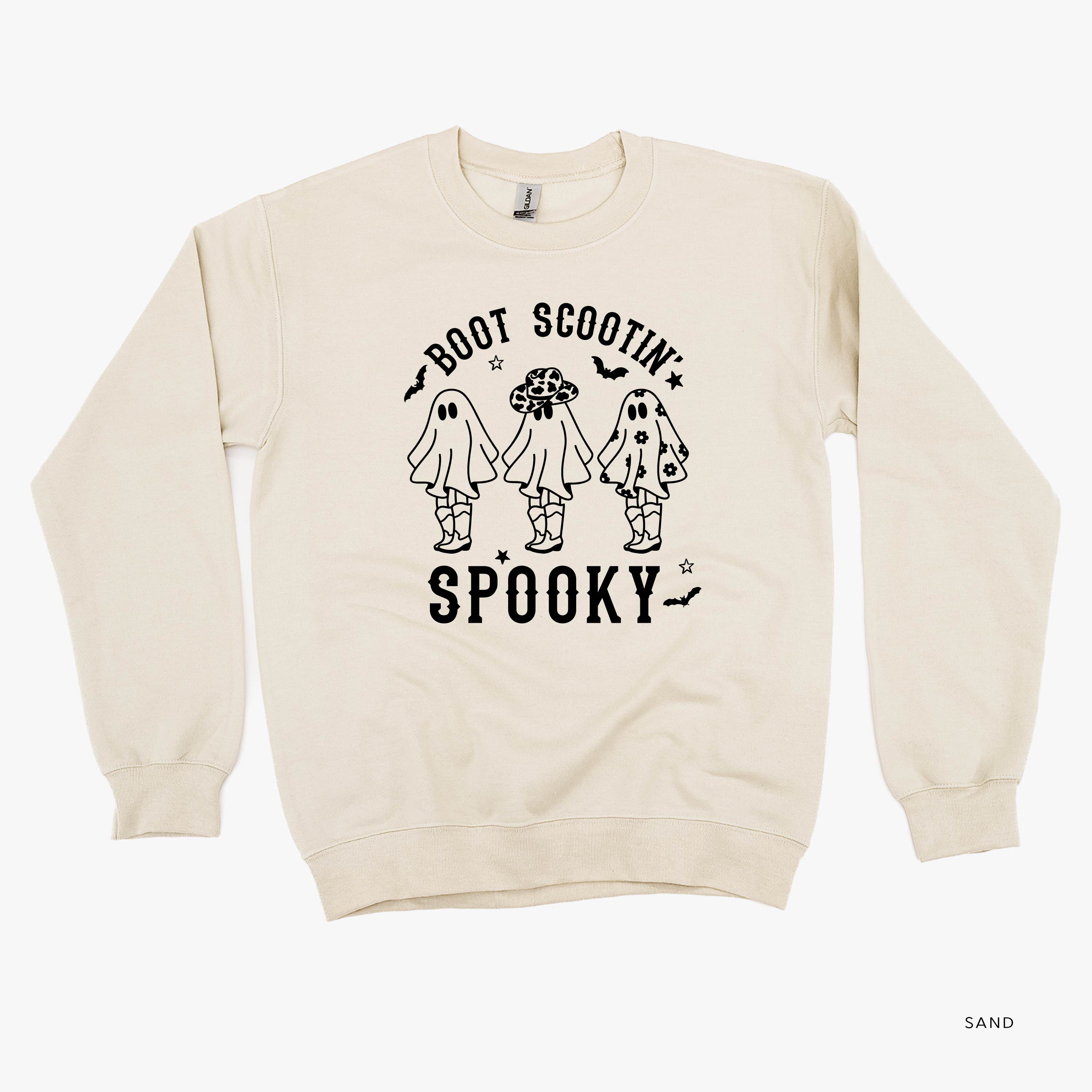 Boot Scootin' Spooky - Basic Fleece Crewneck Little Mama Shirt Shop LLC