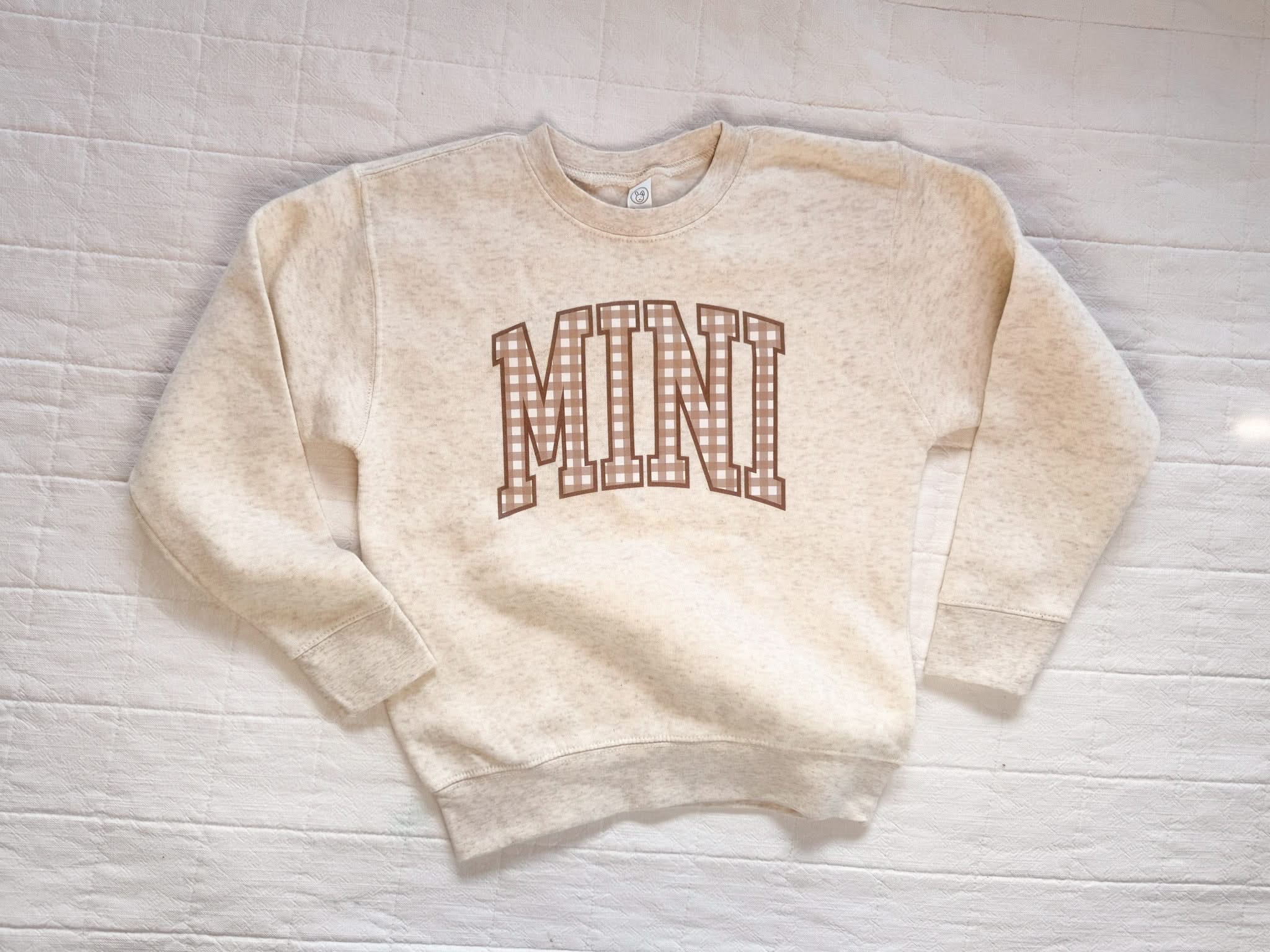MINI Brown Gingham Fleece – Child Sweatshirt | Little Mama Shirt Shop Little Mama Shirt Shop LLC