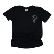 Living My Best Home School Life - Melty Smiley (pf & b) - Comfort Colors Tee Little Mama Shirt Shop