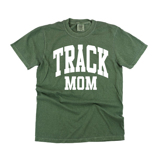 Varsity Style - TRACK MOM - SHORT SLEEVE COMFORT COLORS TEE