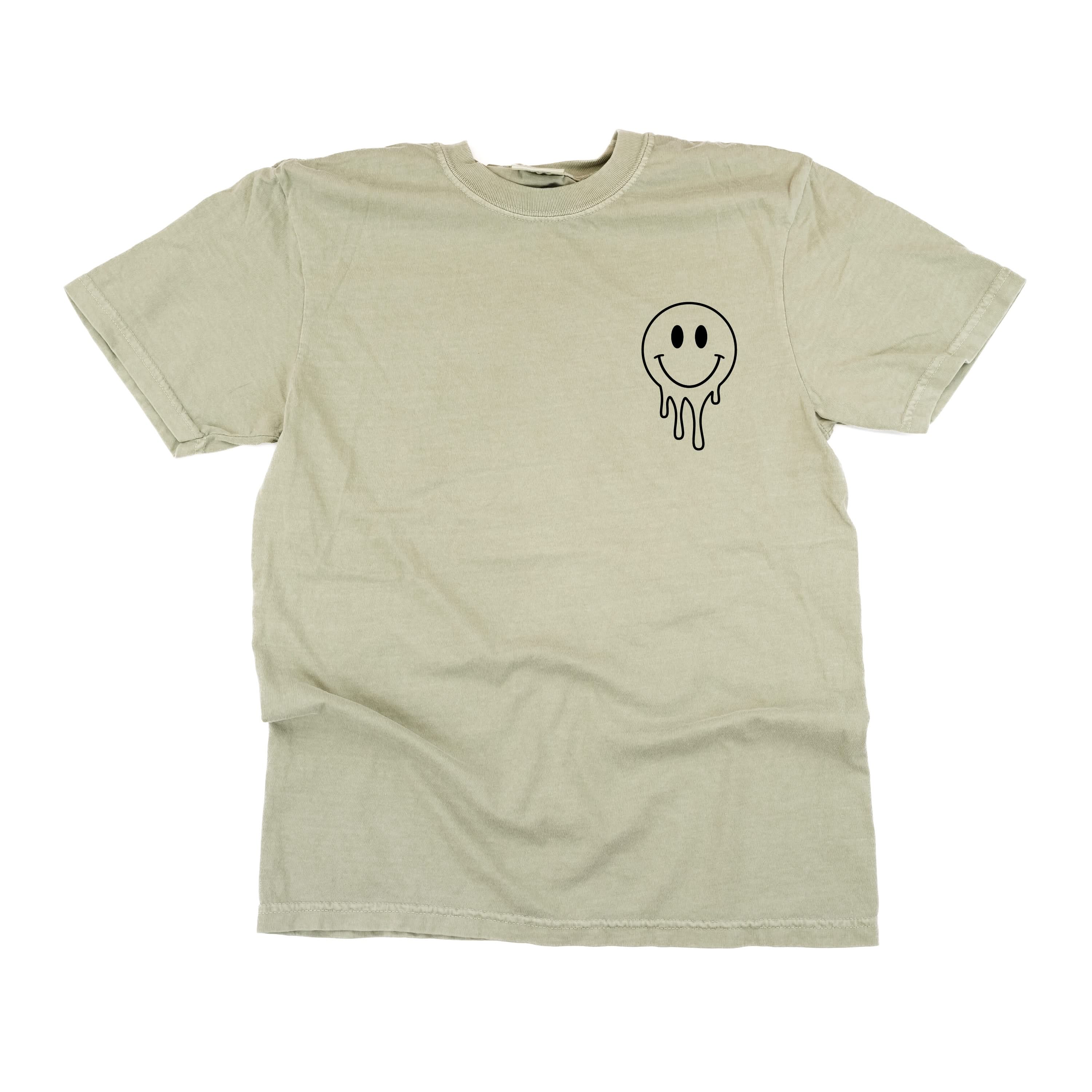 Living My Best Home School Life - Melty Smiley (pf & b) - Comfort Colors Tee Little Mama Shirt Shop