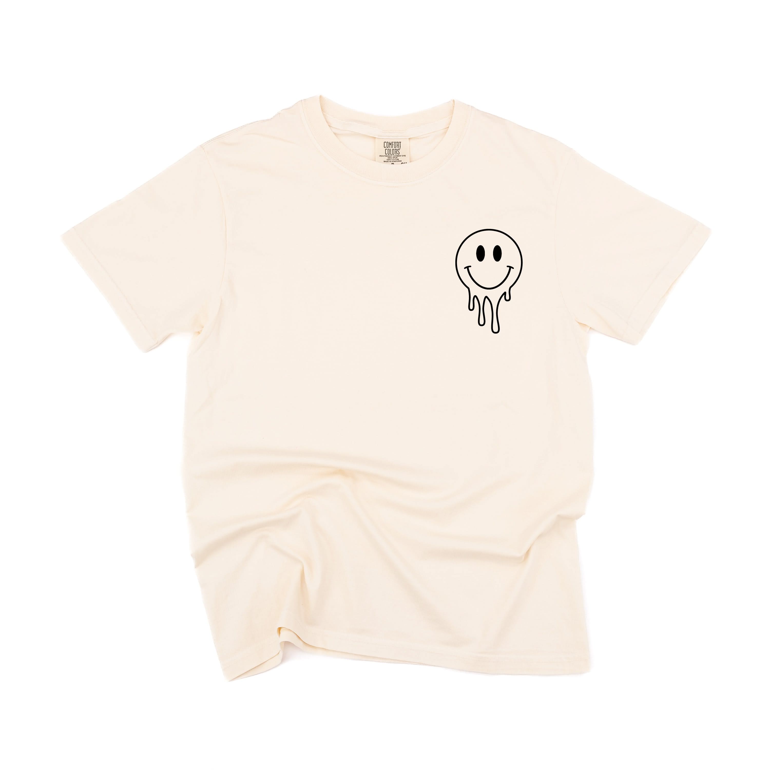 Living My Best Home School Life - Melty Smiley (pf & b) - Comfort Colors Tee Little Mama Shirt Shop