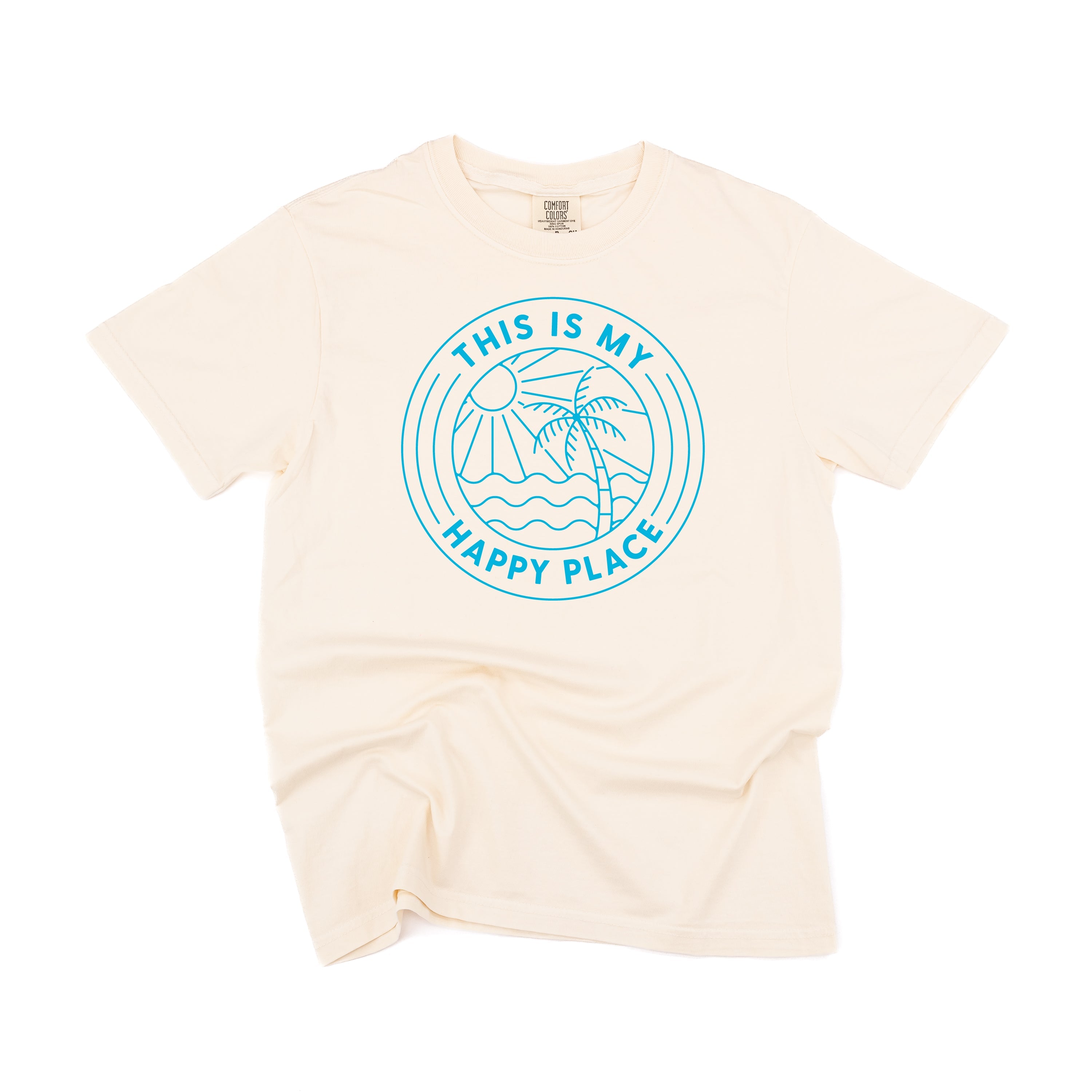 THIS IS MY HAPPY PLACE - SHORT SLEEVE COMFORT COLORS TEE Little Mama Shirt Shop