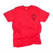 Living My Best Home School Life - Melty Smiley (pf & b) - Comfort Colors Tee Little Mama Shirt Shop