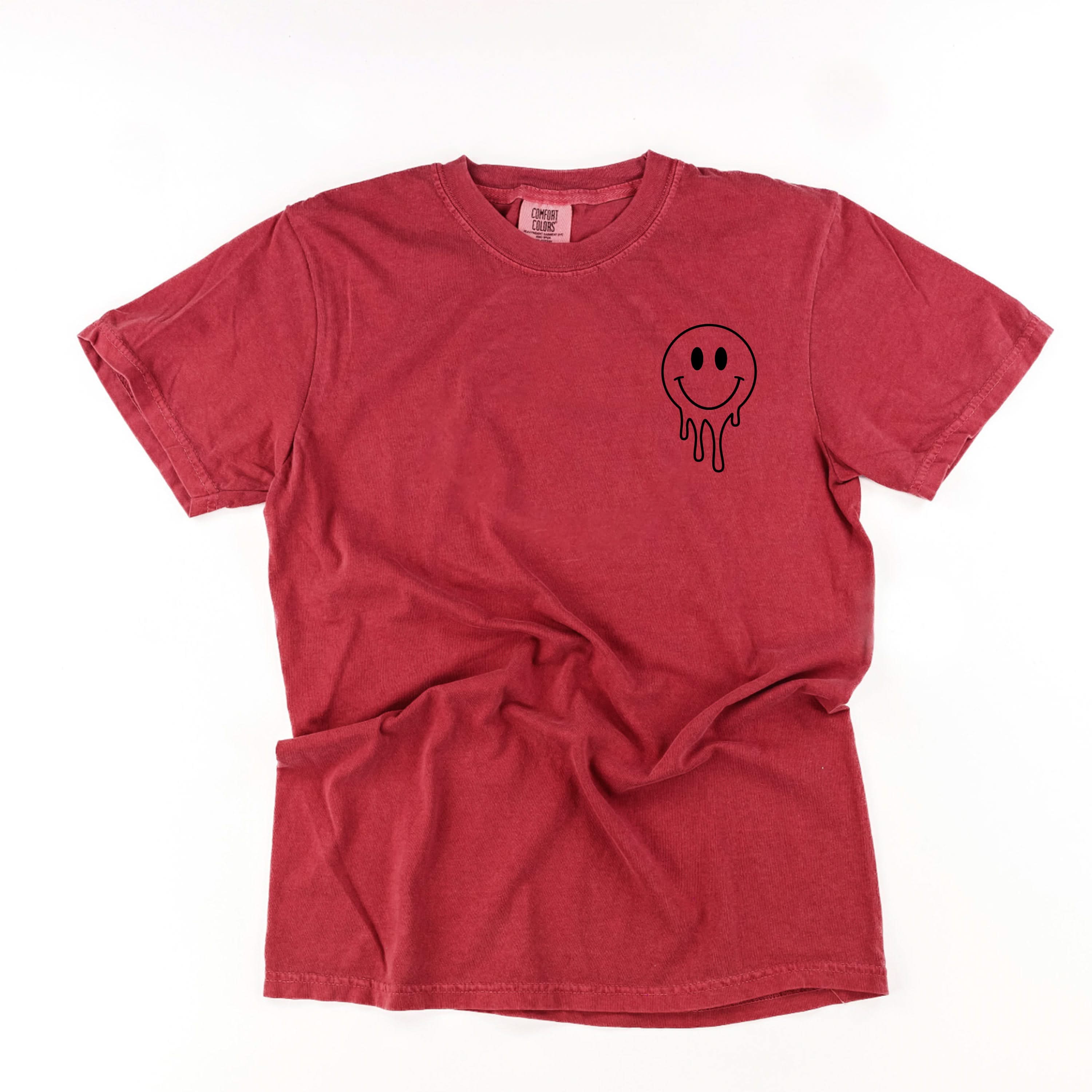 Living My Best Home School Life - Melty Smiley (pf & b) - Comfort Colors Tee Little Mama Shirt Shop