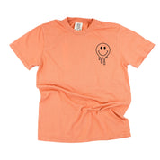 Living My Best Home School Life - Melty Smiley (pf & b) - Comfort Colors Tee Little Mama Shirt Shop