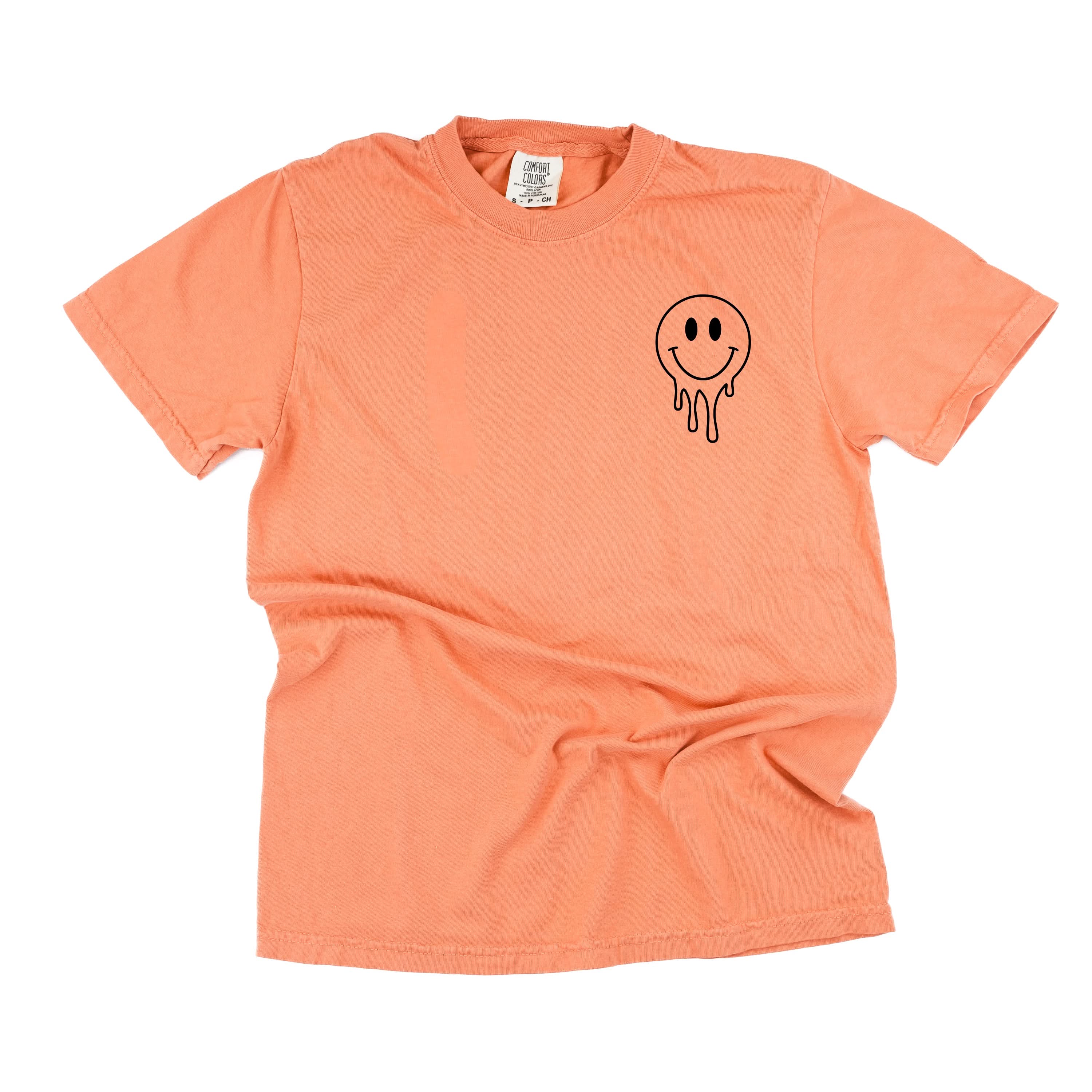 Living My Best Home School Life - Melty Smiley (pf & b) - Comfort Colors Tee Little Mama Shirt Shop