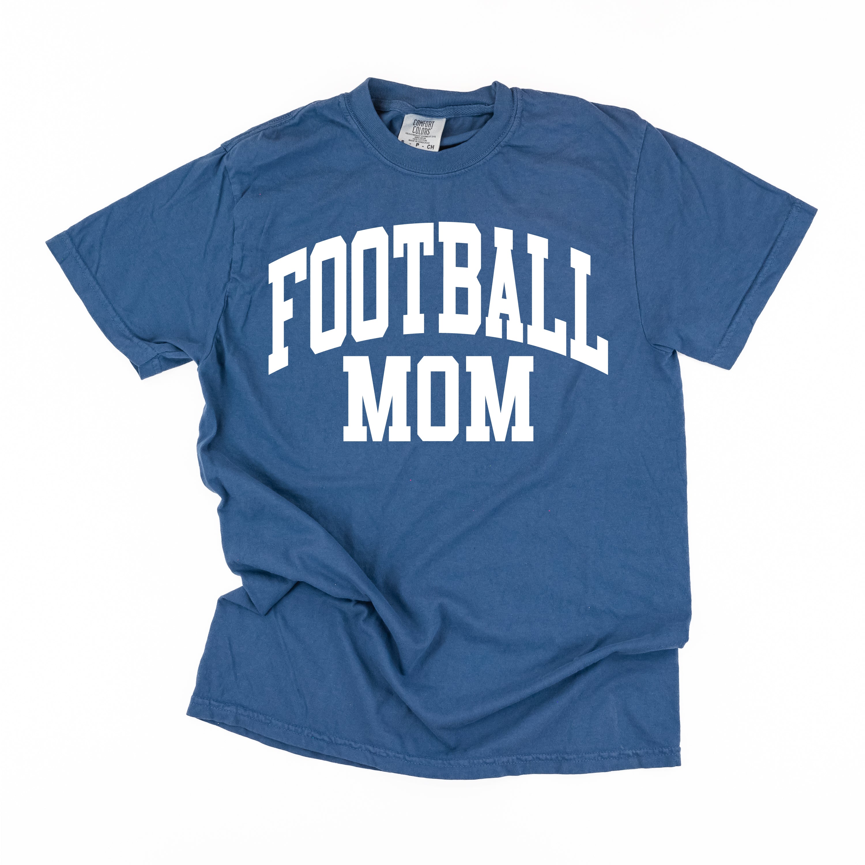 Varsity Style - FOOTBALL MOM - SHORT SLEEVE COMFORT COLORS TEE Little Mama Shirt Shop