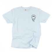 Living My Best Home School Life - Melty Smiley (pf & b) - Comfort Colors Tee Little Mama Shirt Shop