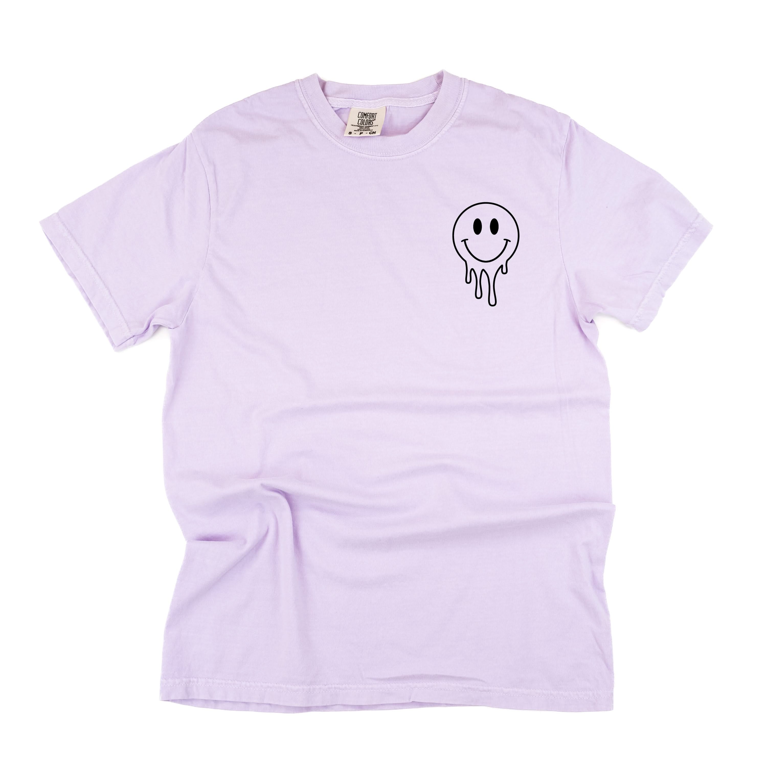 Living My Best Home School Life - Melty Smiley (pf & b) - Comfort Colors Tee Little Mama Shirt Shop