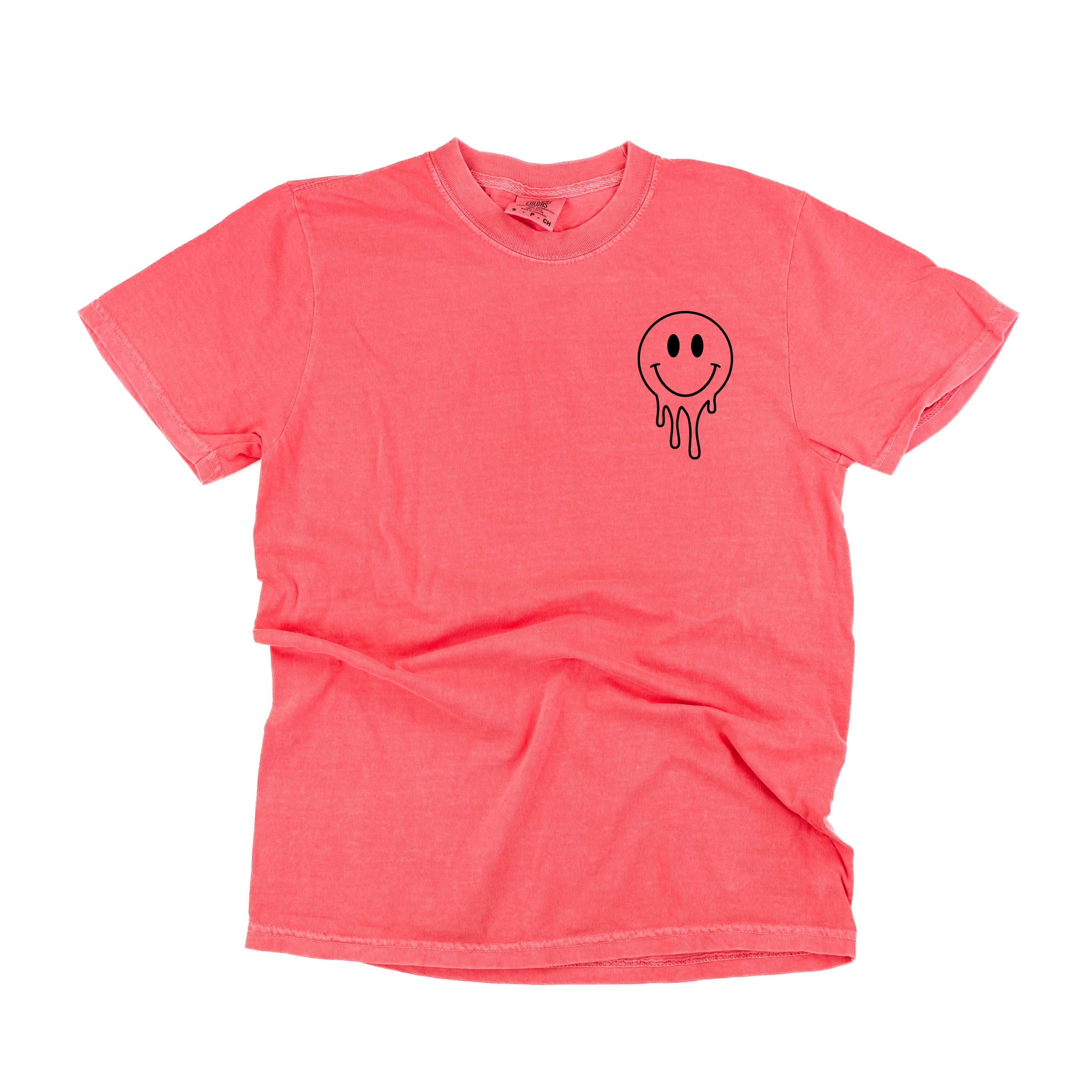 Living My Best Home School Life - Melty Smiley (pf & b) - Comfort Colors Tee Little Mama Shirt Shop
