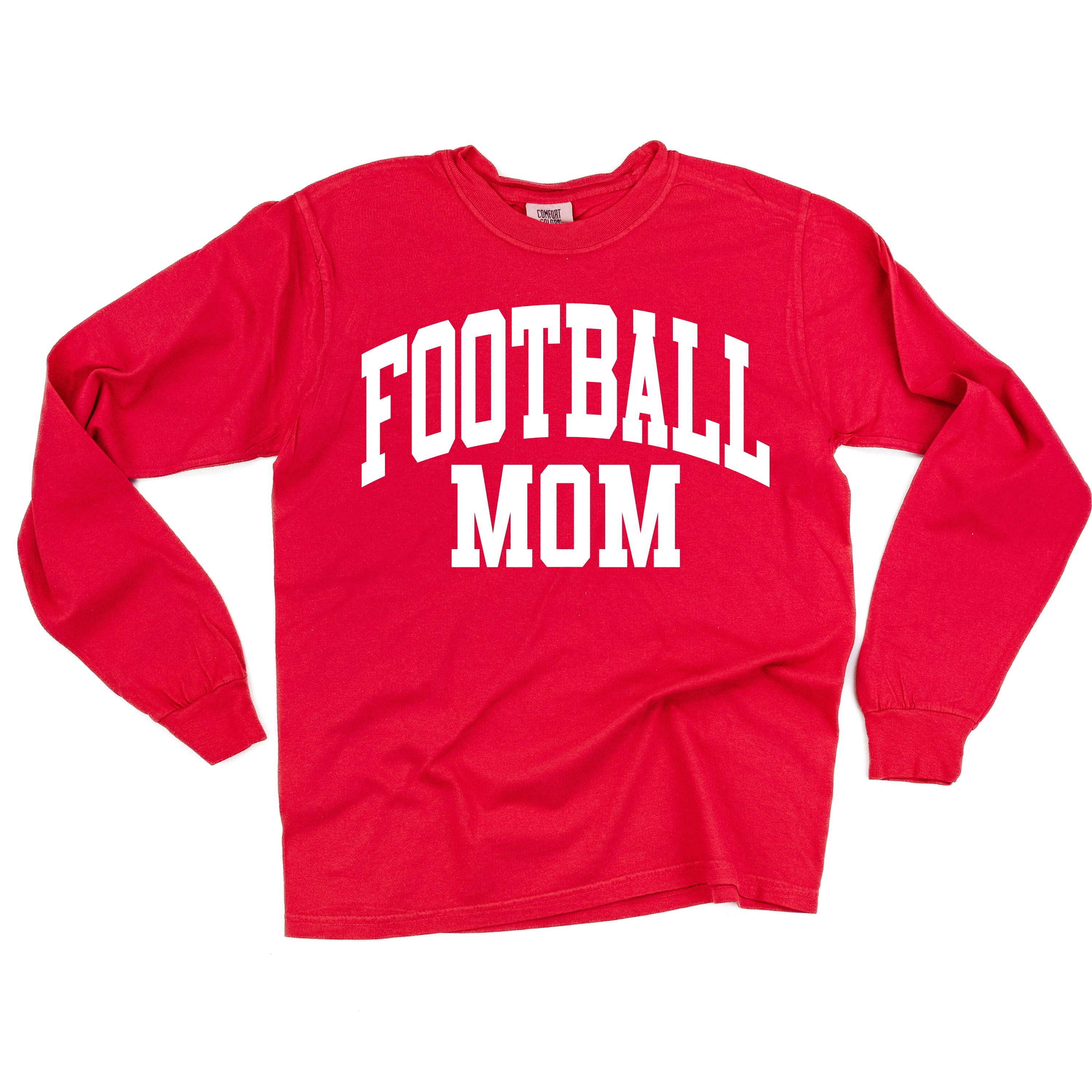 Varsity Style - FOOTBALL MOM - LONG SLEEVE COMFORT COLORS TEE Little Mama Shirt Shop