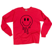 Melty Smiley (Full) - LONG SLEEVE Comfort Colors Tee Little Mama Shirt Shop