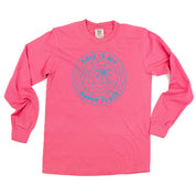 THIS IS MY HAPPY PLACE - LONG SLEEVE COMFORT COLORS TEE Little Mama Shirt Shop