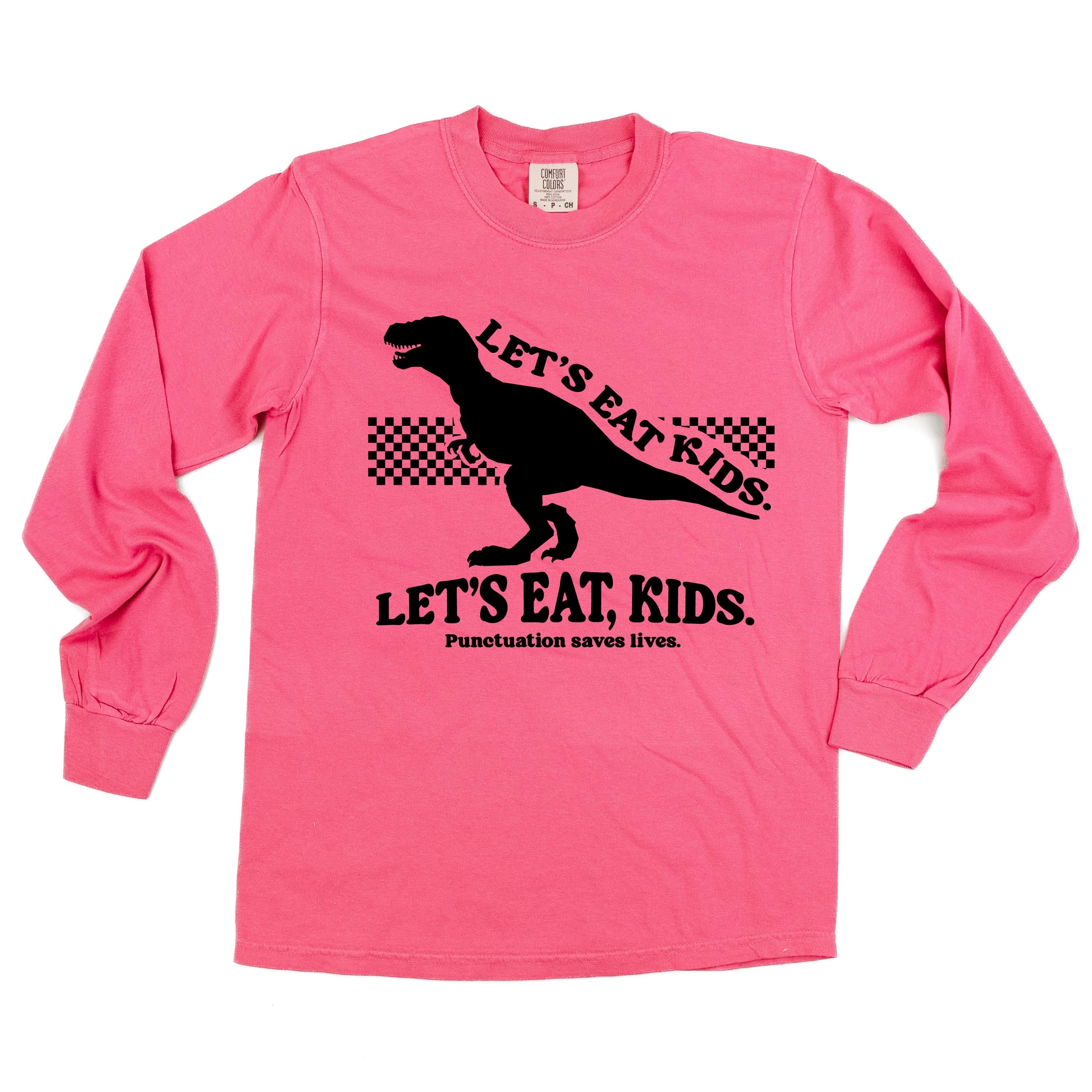 Let's Eat, Kids. - LONG SLEEVE Comfort Colors Tee Little Mama Shirt Shop