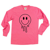Melty Smiley (Full) - LONG SLEEVE Comfort Colors Tee Little Mama Shirt Shop