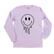 Melty Smiley (Full) - LONG SLEEVE Comfort Colors Tee Little Mama Shirt Shop
