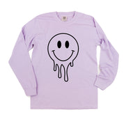 One of Those School Days - Melty Smiley (f & b) - LONG SLEEVE Comfort Colors Tee Little Mama Shirt Shop