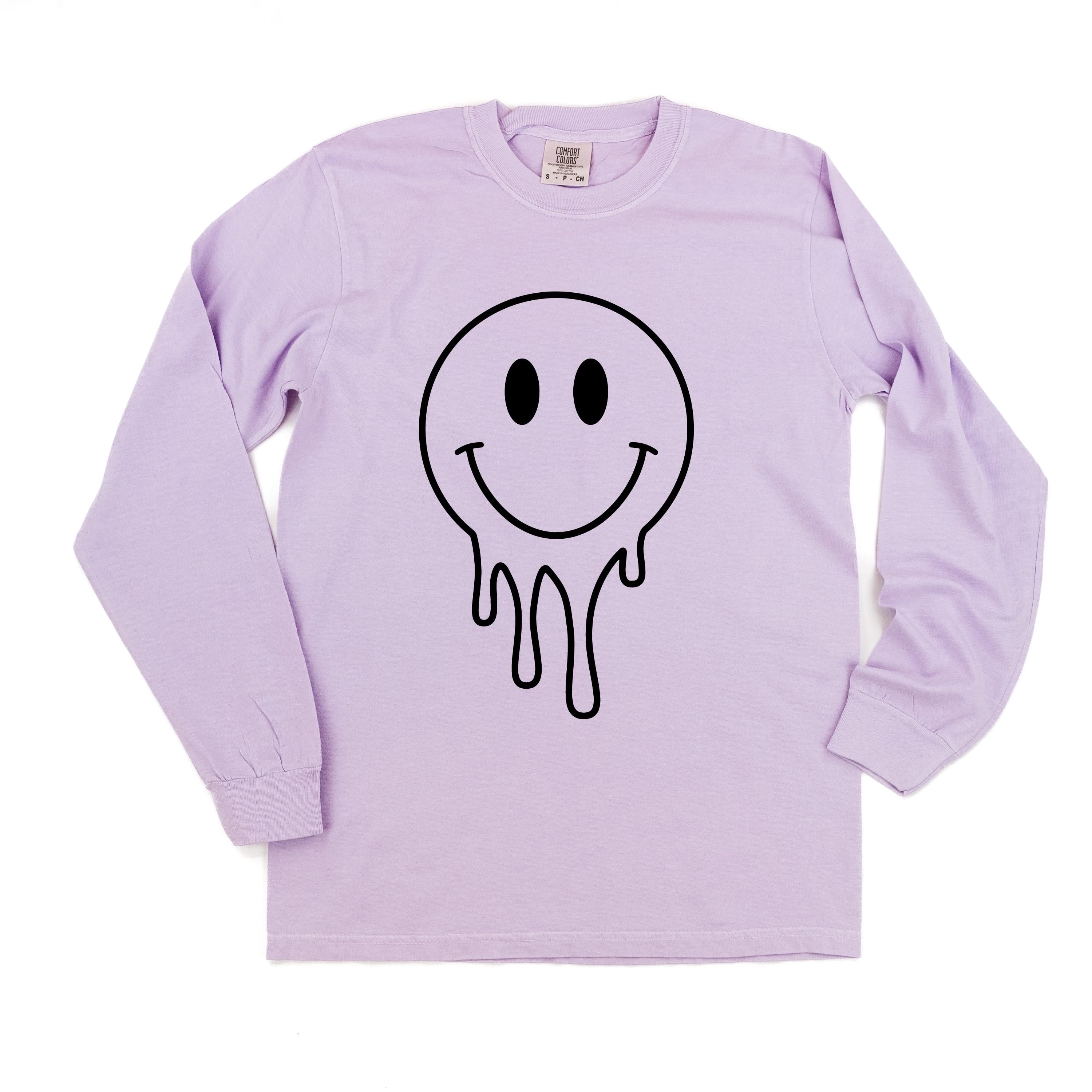 One of Those School Days - Melty Smiley (f & b) - LONG SLEEVE Comfort Colors Tee Little Mama Shirt Shop