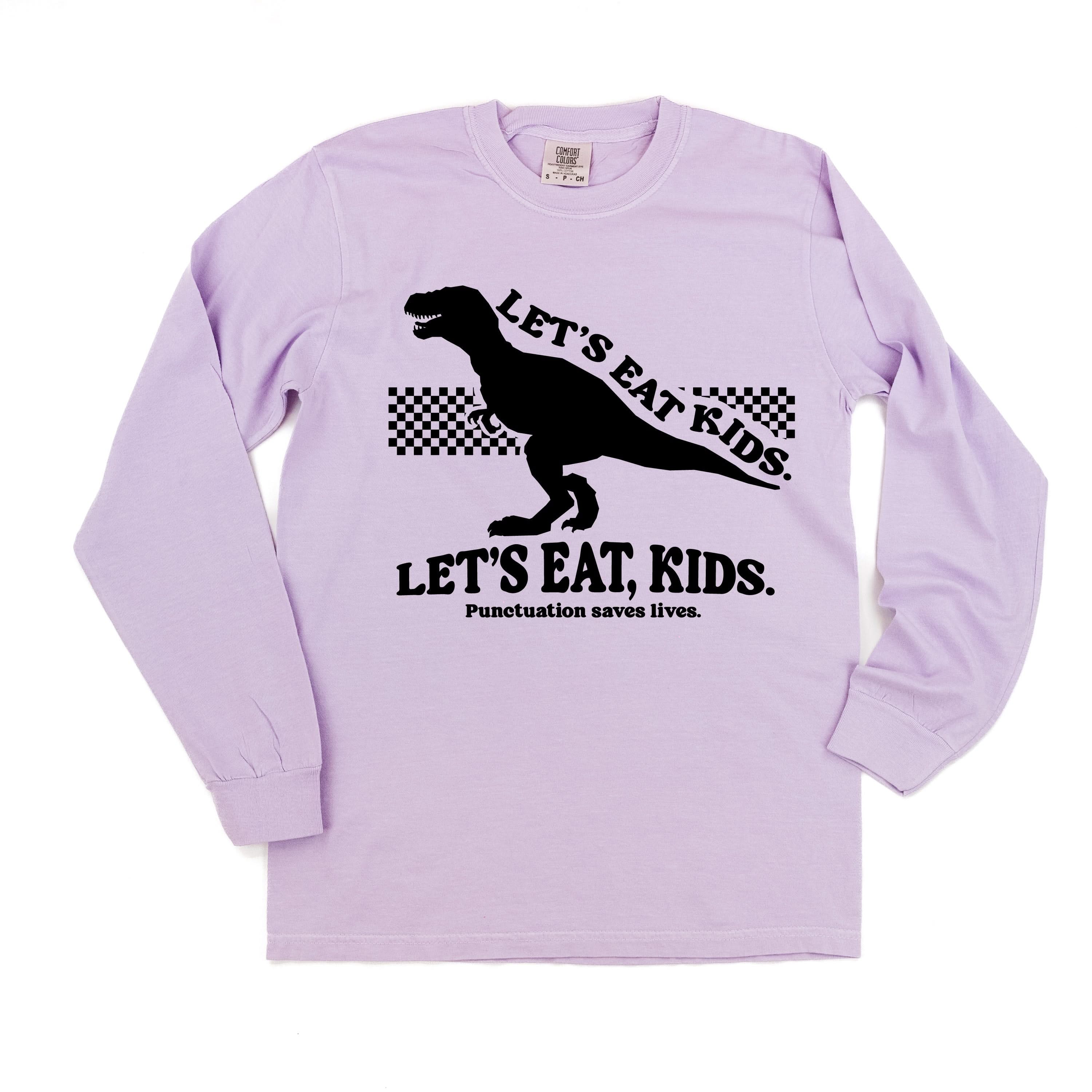 Let's Eat, Kids. - LONG SLEEVE Comfort Colors Tee Little Mama Shirt Shop