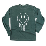 One of Those School Days - Melty Smiley (f & b) - LONG SLEEVE Comfort Colors Tee Little Mama Shirt Shop