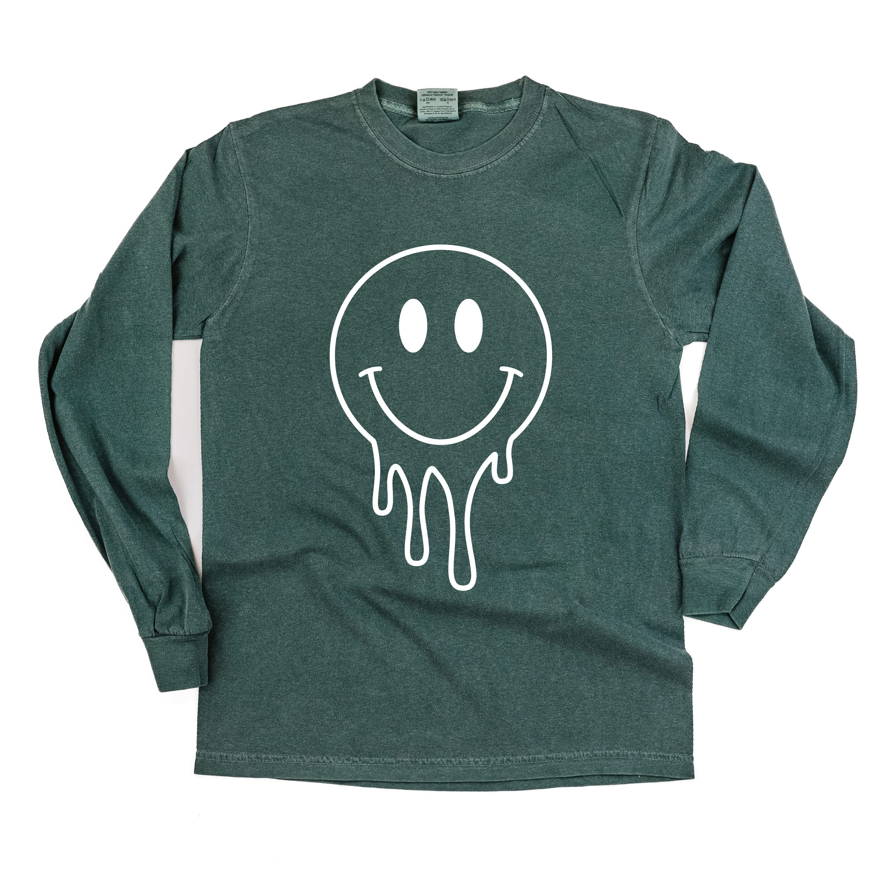 One of Those Home School Days - Melty Smiley (f & b) - LONG SLEEVE Comfort Colors Tee Little Mama Shirt Shop