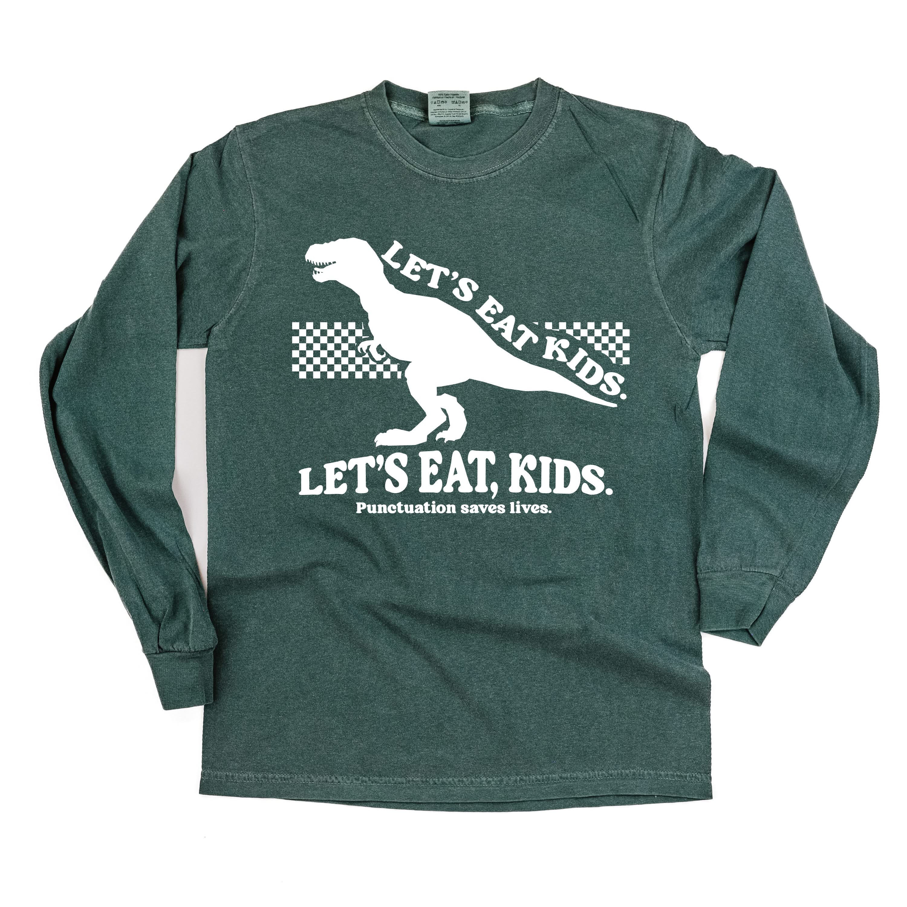 Let's Eat, Kids. - LONG SLEEVE Comfort Colors Tee Little Mama Shirt Shop