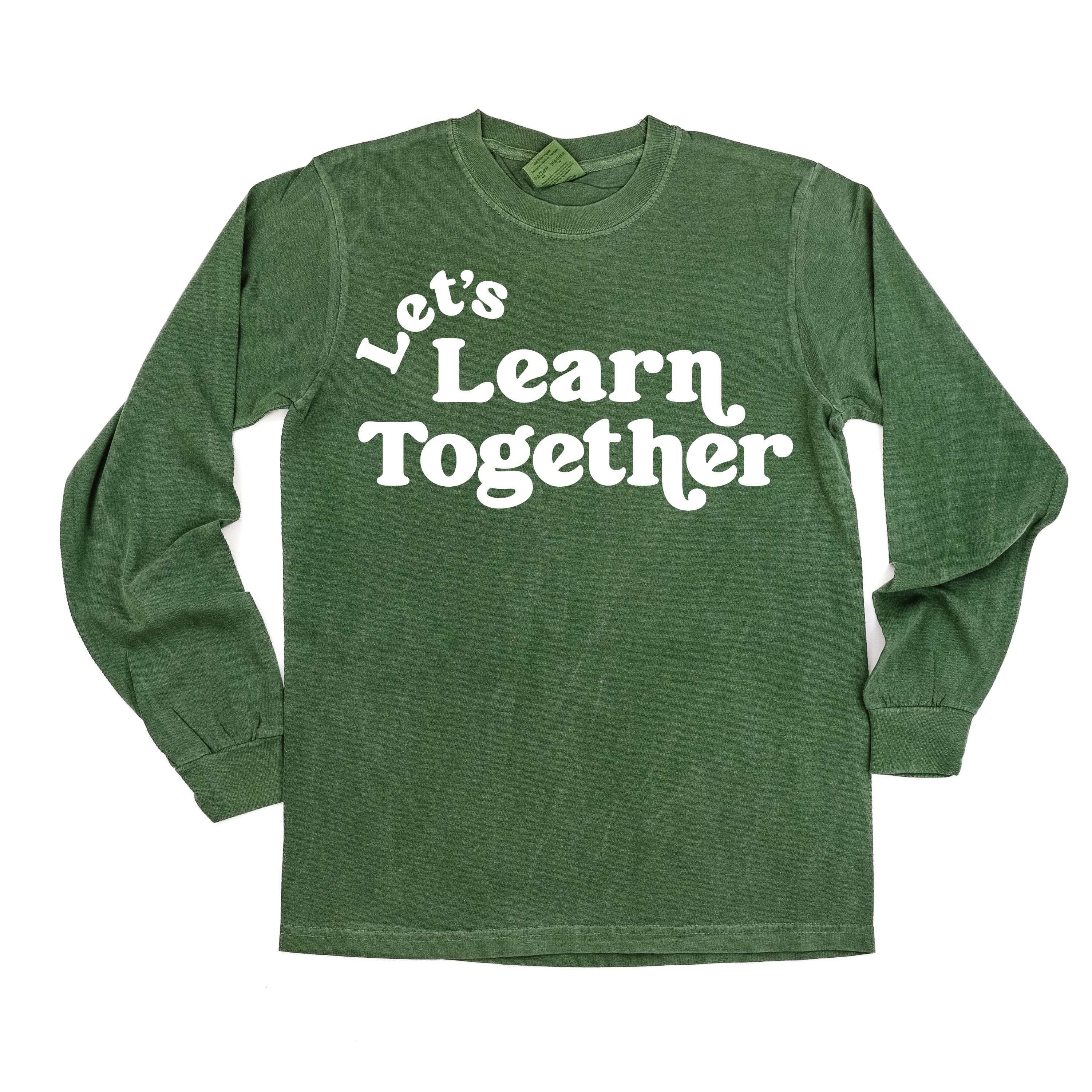 Let's Learn Together - LONG SLEEVE Comfort Colors Tee Little Mama Shirt Shop