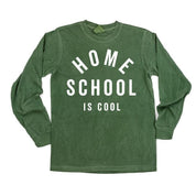 Home School Is Cool - LONG SLEEVE Comfort Colors Tee Little Mama Shirt Shop