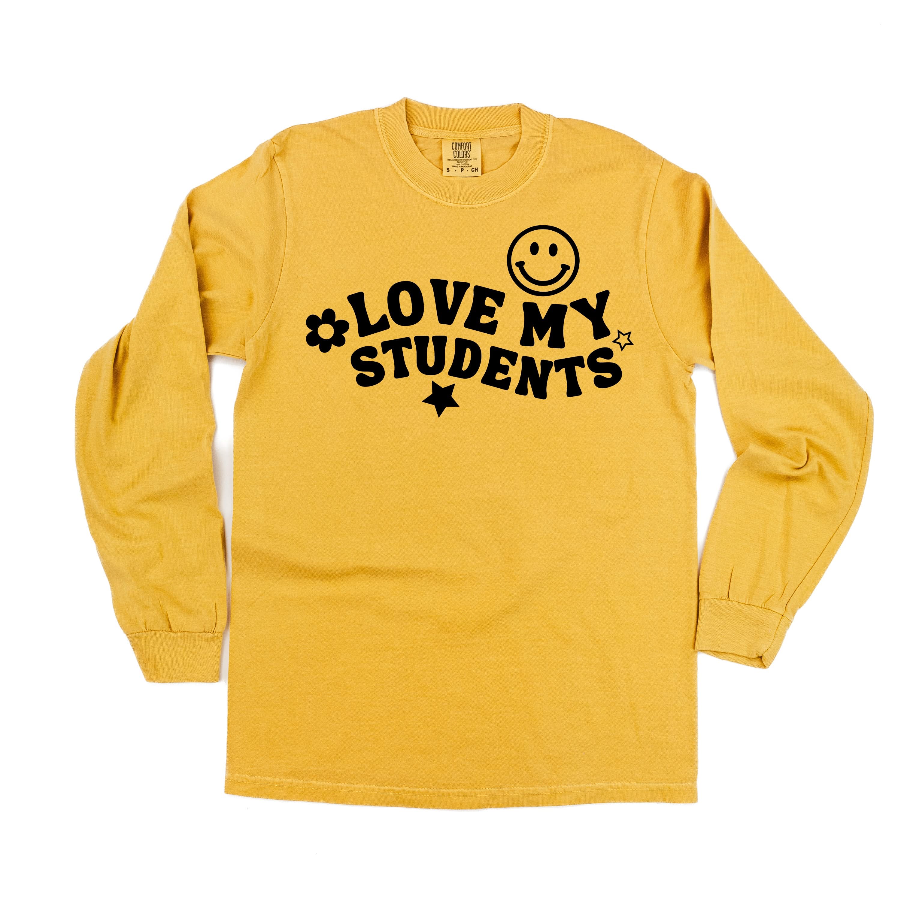 Love My Students - LONG SLEEVE Comfort Colors Tee Little Mama Shirt Shop