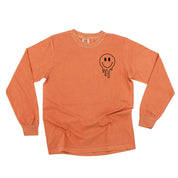 Living My Best Home School Life - Melty Smiley (pf & b)- LONG SLEEVE Comfort Colors Tee Little Mama Shirt Shop